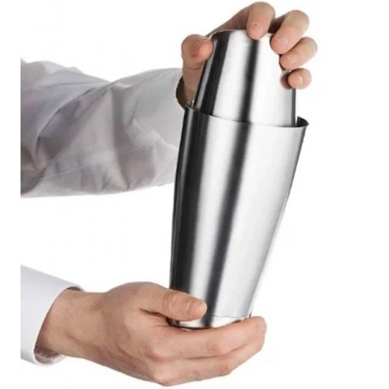 Coqueteleira 27cm Profissional Boston Copos 800ml E 500ml